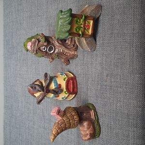 Set Miniature Garden Fairy Gnome Houses Resin Bridge Windmill Tree House Boot